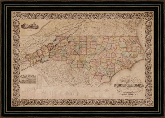 Map of North Carolina Oversized