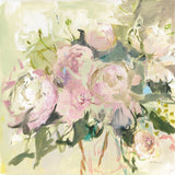 Peonies with Sage in Boxed Canvas