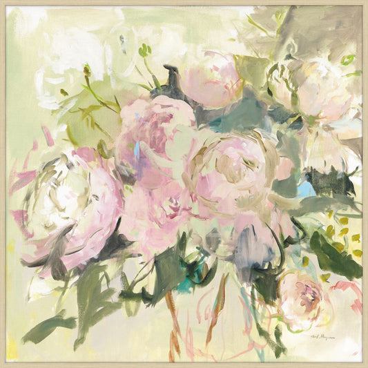 Peonies with Sage in Canvas