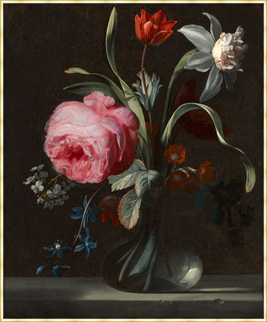Flowers in a Vase, Simon Verelst, 1669 on Canvas