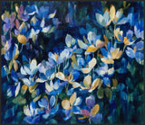 Blue Buttercups on Canvas