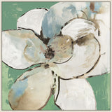 Emerald Flower I on Canvas