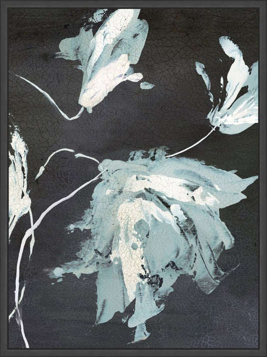 Blue Flower with Chalk Background I on Canvas