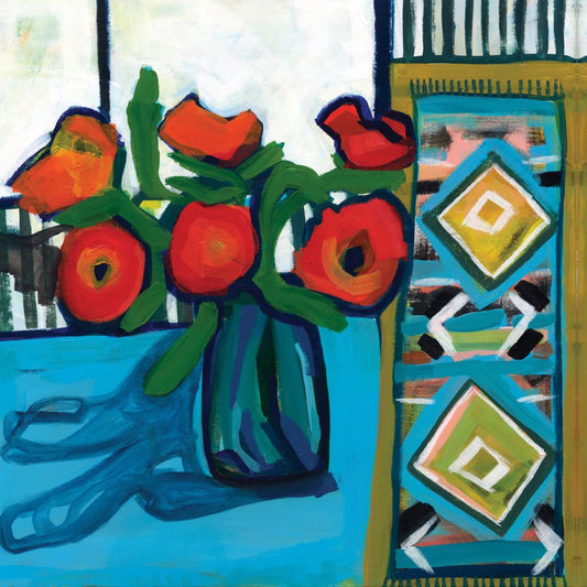 Poppies on Boxed Canvas