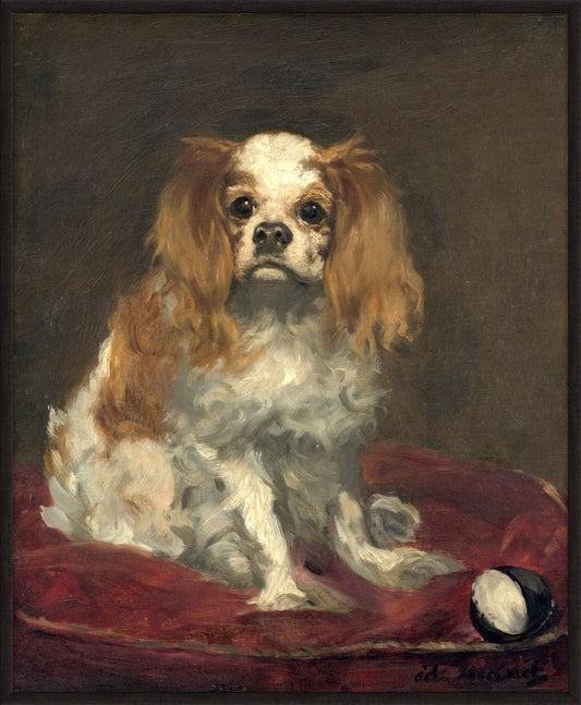 King Charles Spaniel, Edouard Manet, 1866 on Canvas