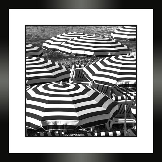 Petite Black & White Umbrellas I