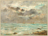The Coast at Trouville, c. 1865-1900 - imitator of Eugene Boudin Canvas