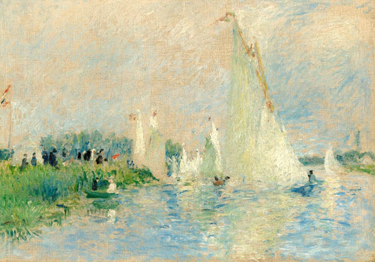 Regatta at Argenteuil, Auguste Renoir, 1874 Boxed Canvas