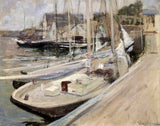Fishing Boats at Gloucester, John Henry Twachtman, 1901 Boxed Canvas