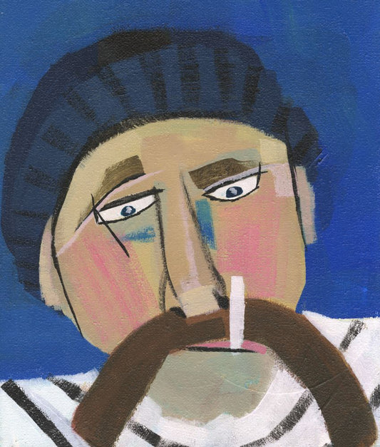 Sailor with Blue and Black Cap Boxed Canvas