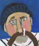 Sailor with Blue and Black Cap Boxed Canvas