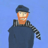 Sailor with Blue and White Scarf Boxed Canvas