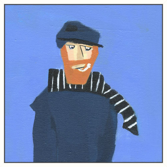 Sailor with Blue and White Scarf on Canvas