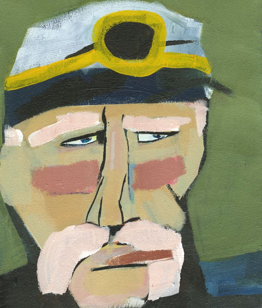 Sailor with Captain's Hat Boxed Canvas