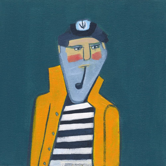 Sailor with Orange Coat Boxed Canvas