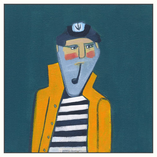 Sailor with Orange Coat on Canvas