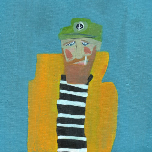 Sailor with Orange Coat and Green Cap Boxed Canvas