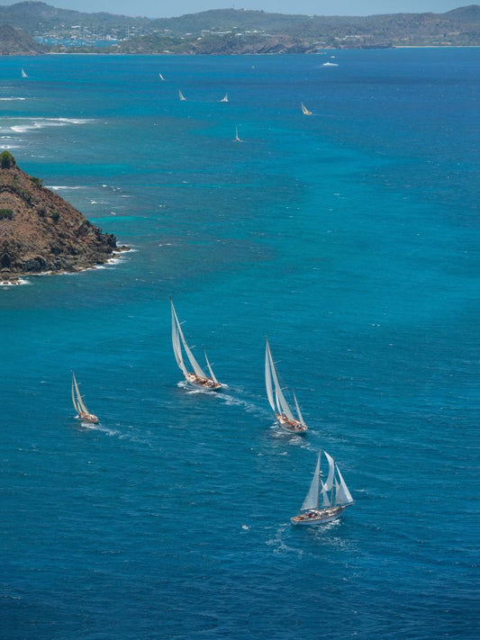 Sailing near the Island  on Boxed Canvas