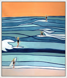 Surfing by the Sea on Canvas