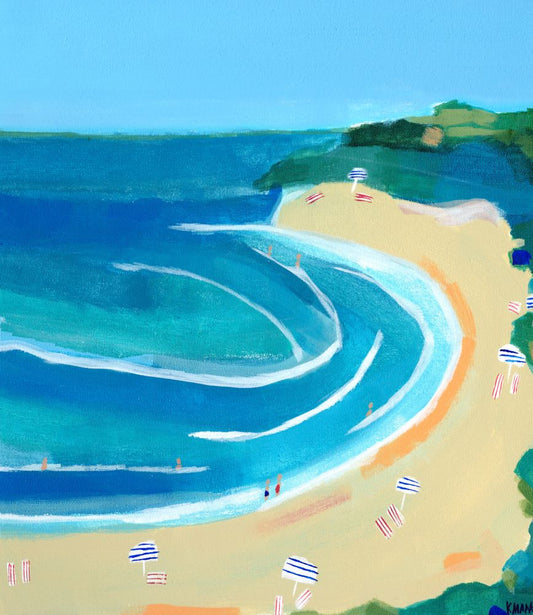 Beach Perspective I  on Boxed Canvas