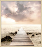 Long Dock  Shining Water on Canvas