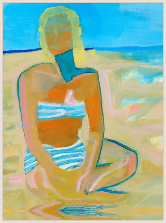 Sitting in the Sand on Canvas