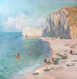 The Beach and the Falais'd on Boxed Canvas