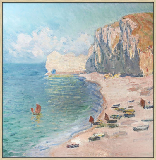 The Beach and the Falais'd on Canvas