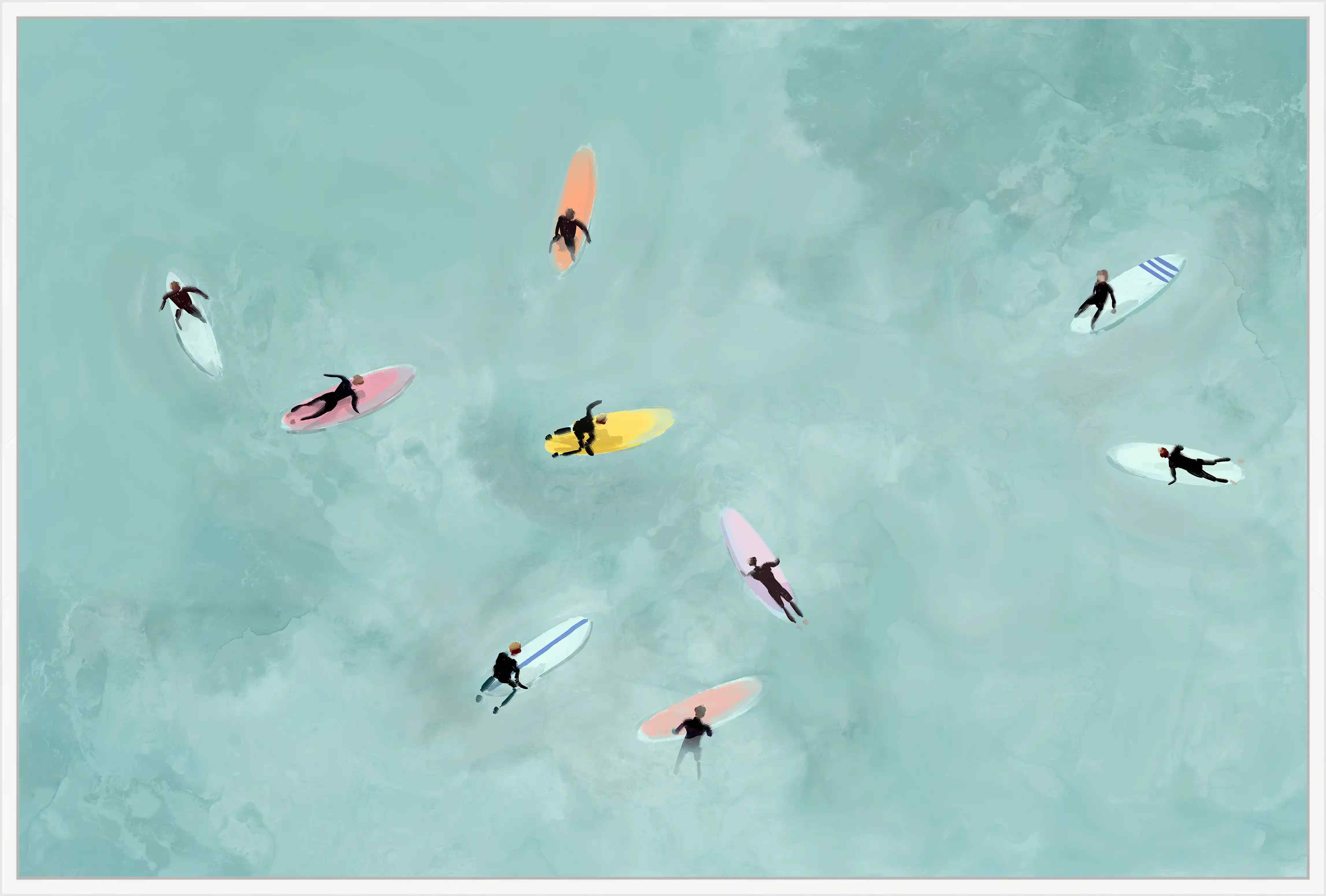 Floating On Waves On Canvas