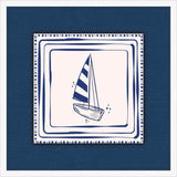 Blue Sailboat On Blue