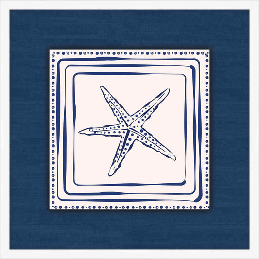 Blue Star Fish On Blue
