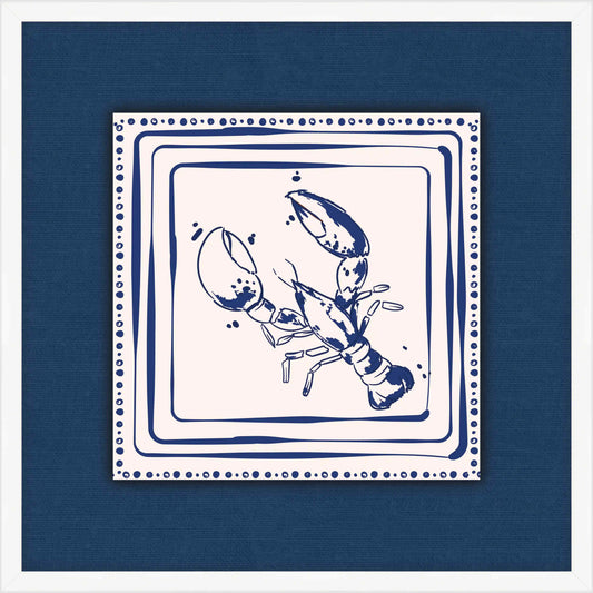 Blue Lobster On Blue