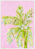 Tall Pink Palm On Canvas