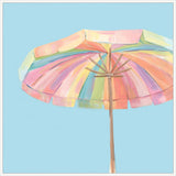 Colorful Beach Umbrella On Canvas