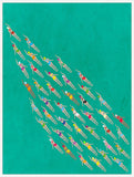 Racing Swimmers On Canvas