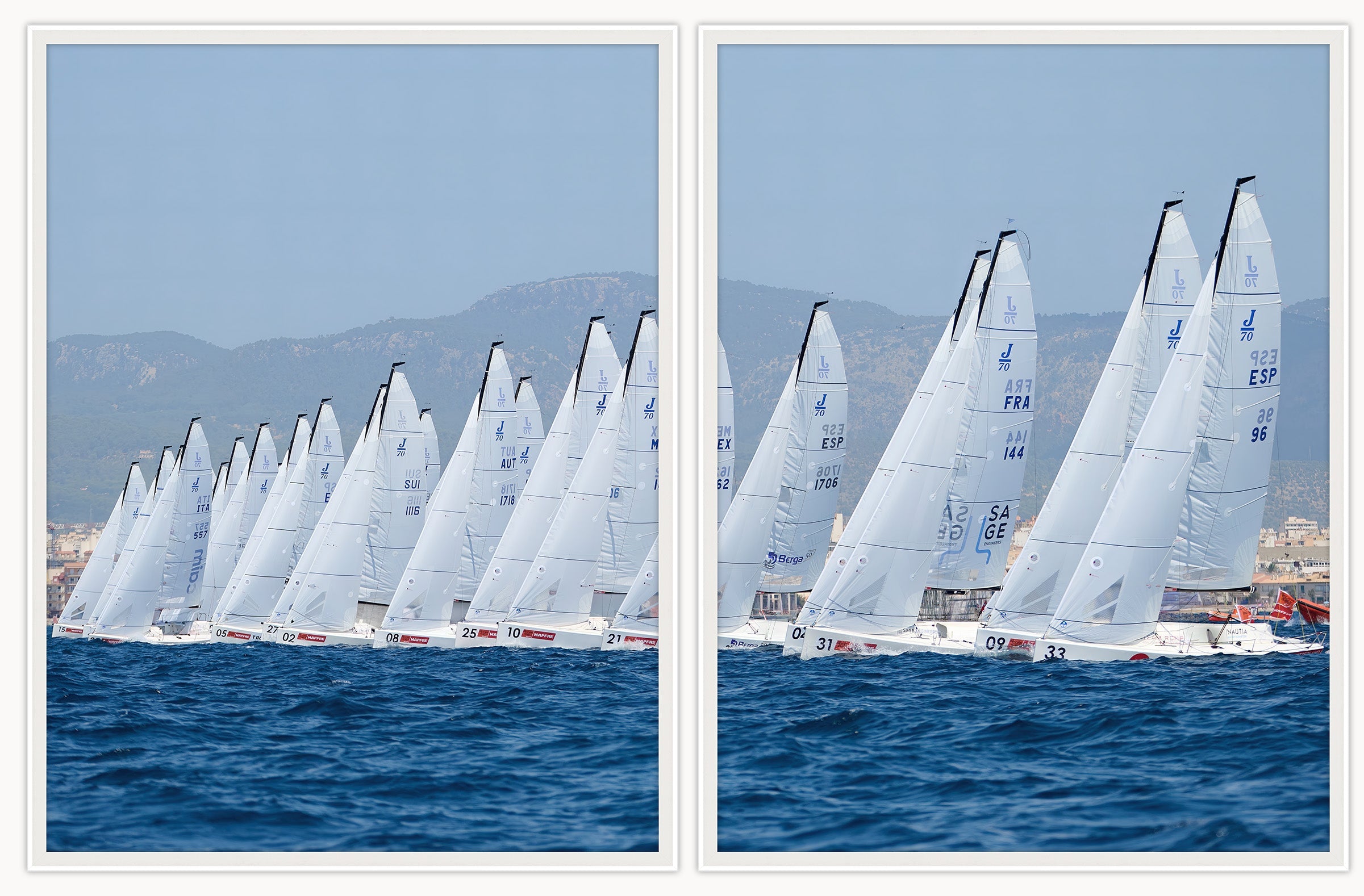 The Fleet Racing Copa del Rey Mapfre Sailing Competition Diptych