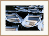 Blue Rowboats on the Lake