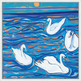 White Swans  on Canvas
