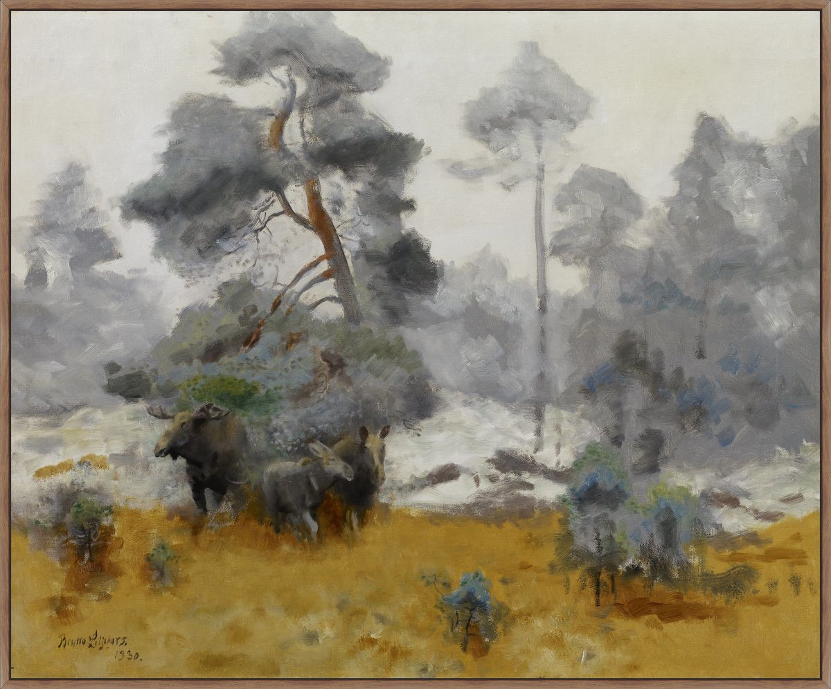 Moose Family ,Rono 1930 On Canvas