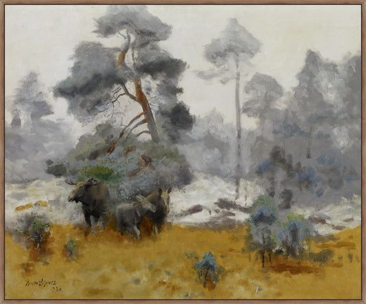 Moose Family ,Rono 1930 On Canvas