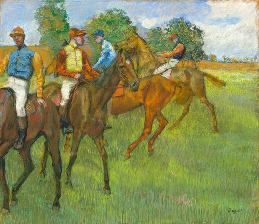 Before the Race, c. 1887-1889 - Edgar Degas Boxed Canvas