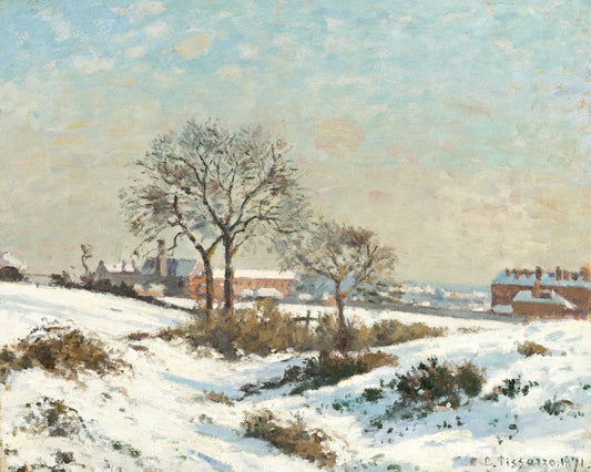 Snowy Landscape at South Norwood, Camille Pissarro, 1871 Boxed Canvas