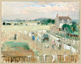 Hanging the Laundry Out to Dry, Berthe Morisot, 1875 on Canvas