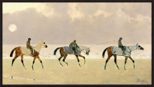 Riders on the Beach at Dieppe, Rene Pierre Charles Princeteau, 1892 on Canvas