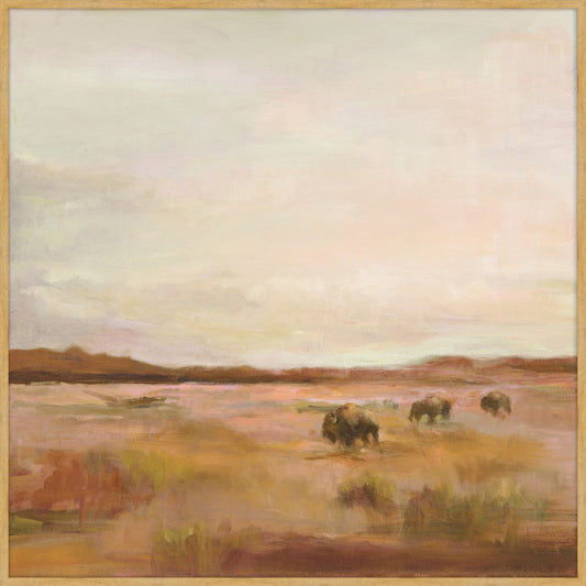 Buffalo Under Big Sky on Canvas
