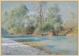 Traunstein River on the Road to Empfig, Bavaria, c. 1893-96, William Stanley Haseltine on Canvas