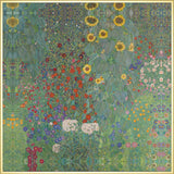 Cottage Garden with Sunflowers, 1913 Gustav Klimt on Boxed Canvas