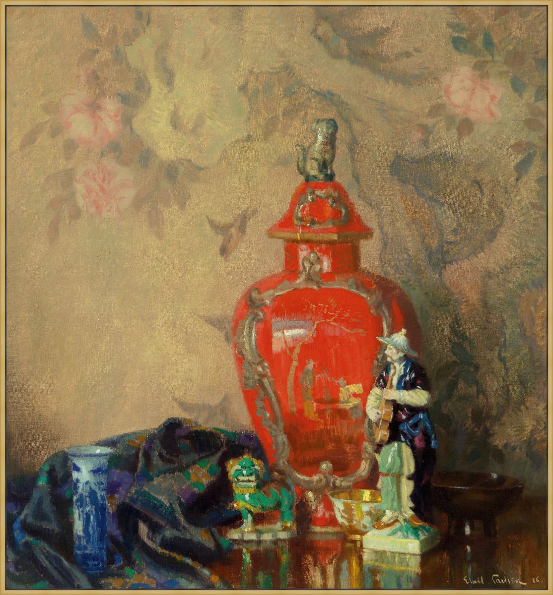 Still Life With Red Urn, 1886, Emil Carlsen  On Canvas