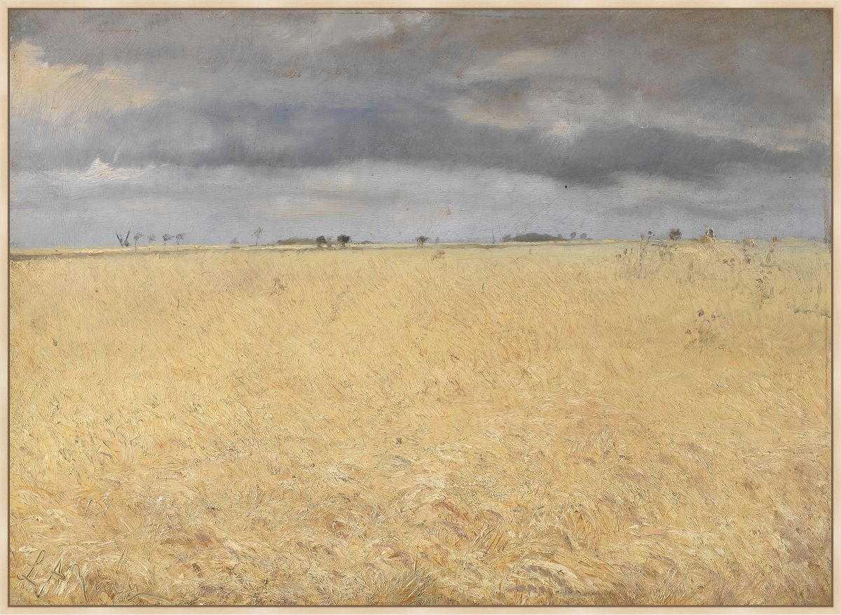 A Rye Field Near Ring Village On Canvas