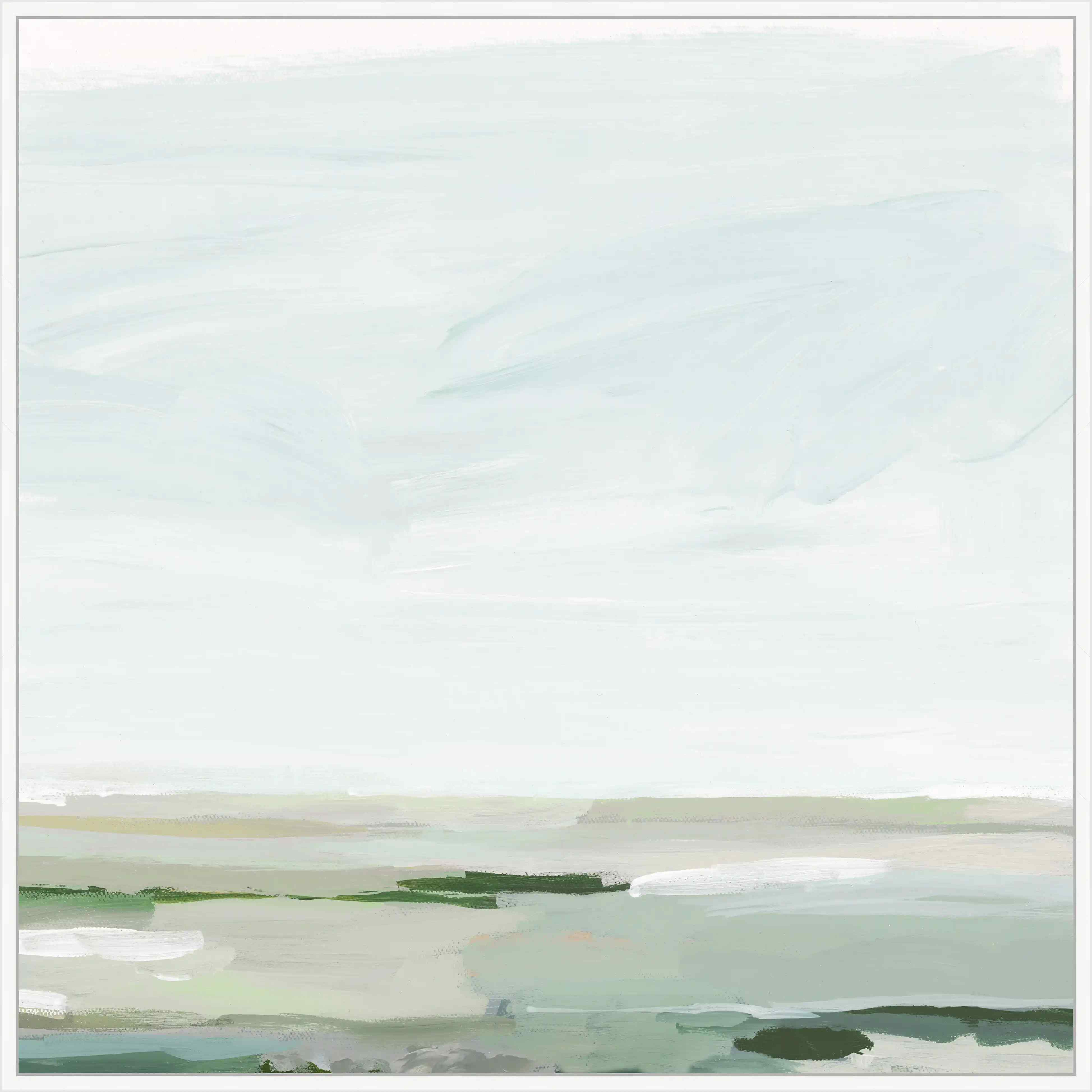 Calm Horizons Over Quite Fields On Canvas